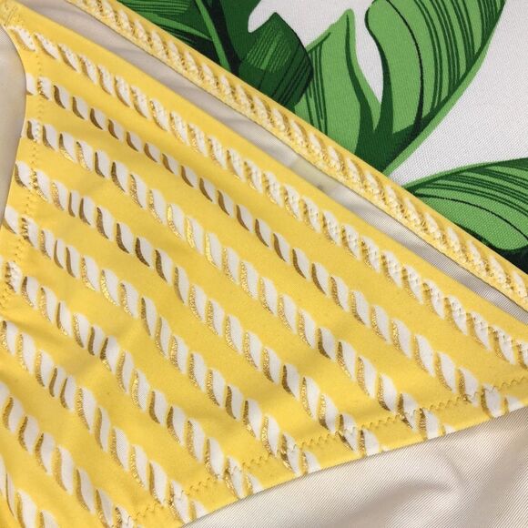 Victoria’s Secret Yellow Nautical Rope Side Tie Bikini Bottoms NWOT - Picture 10 of 13